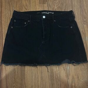 American Eagle Outfitters Black Denim Mini Skirt